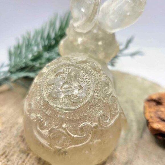Nature Crystal Chips Resin Blessing Fortune Big Rabbit  Figure - Picture 10 of 10